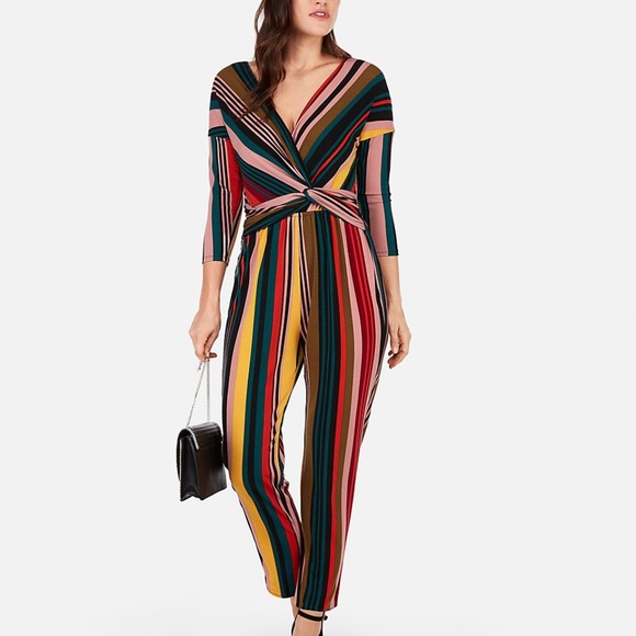 Express Pants & Jumpsuits Nwt Express Stripe Long Sleeve Twist